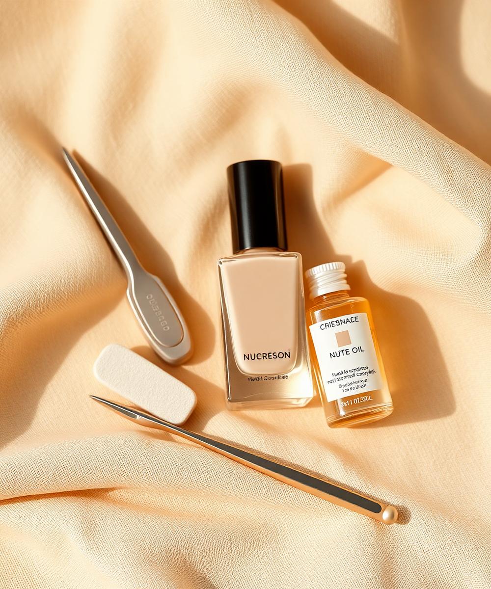 Akcesoria do manicure w kolorze nude